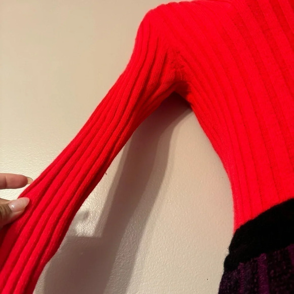 LANVIN Sports Wear Long Sleeve 100% Wool Knit Long Dress Vintage 70’s Size 8 - Picture 7 of 13